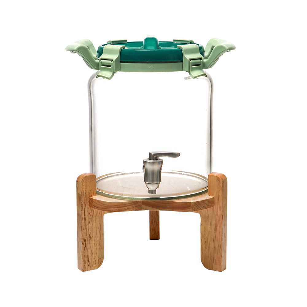 Tarro de vidrio continuo para kombucha, tarro de fermentación