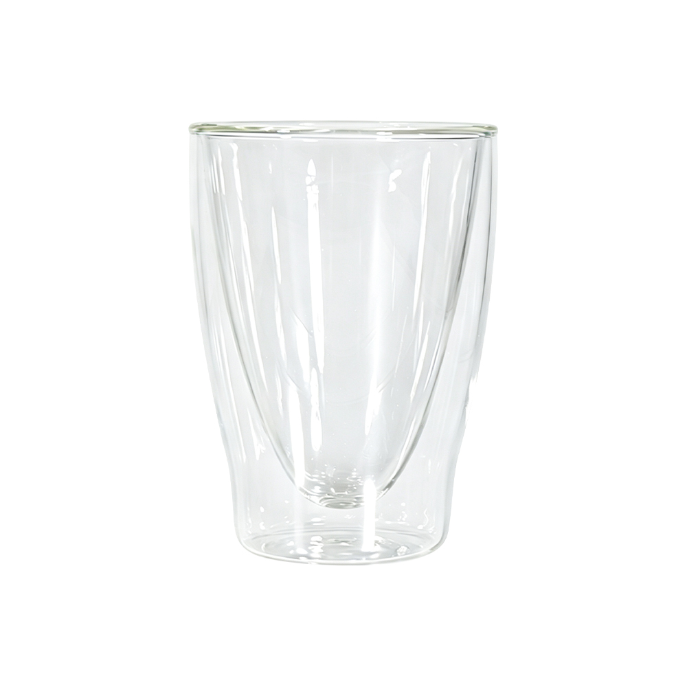 Vaso de vidrio de doble pared de borosilicato.