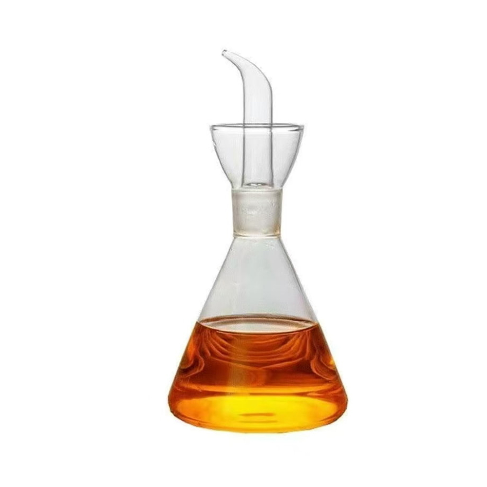 Botella dispensadora de aceite de vidrio cónico