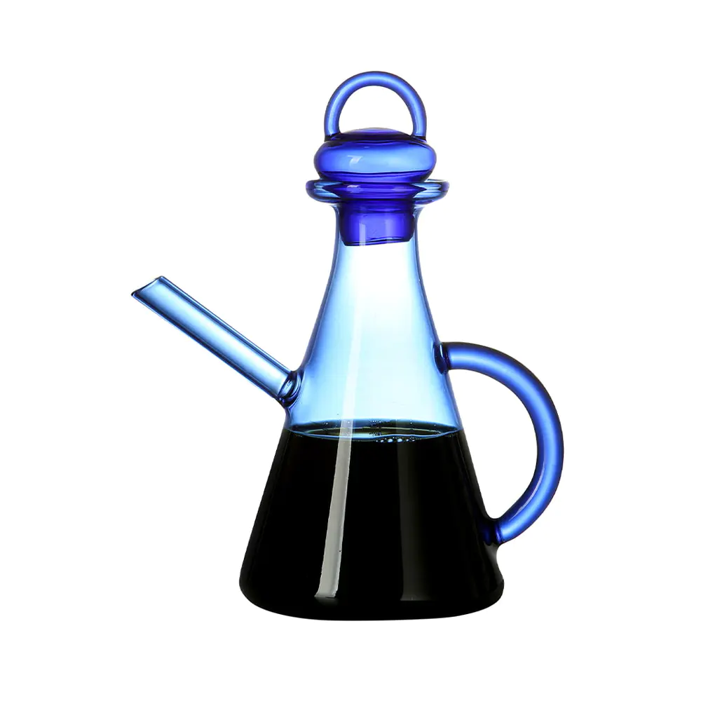 Vinagrera cónica de vidrio de borosilicato para aceite y vinagre